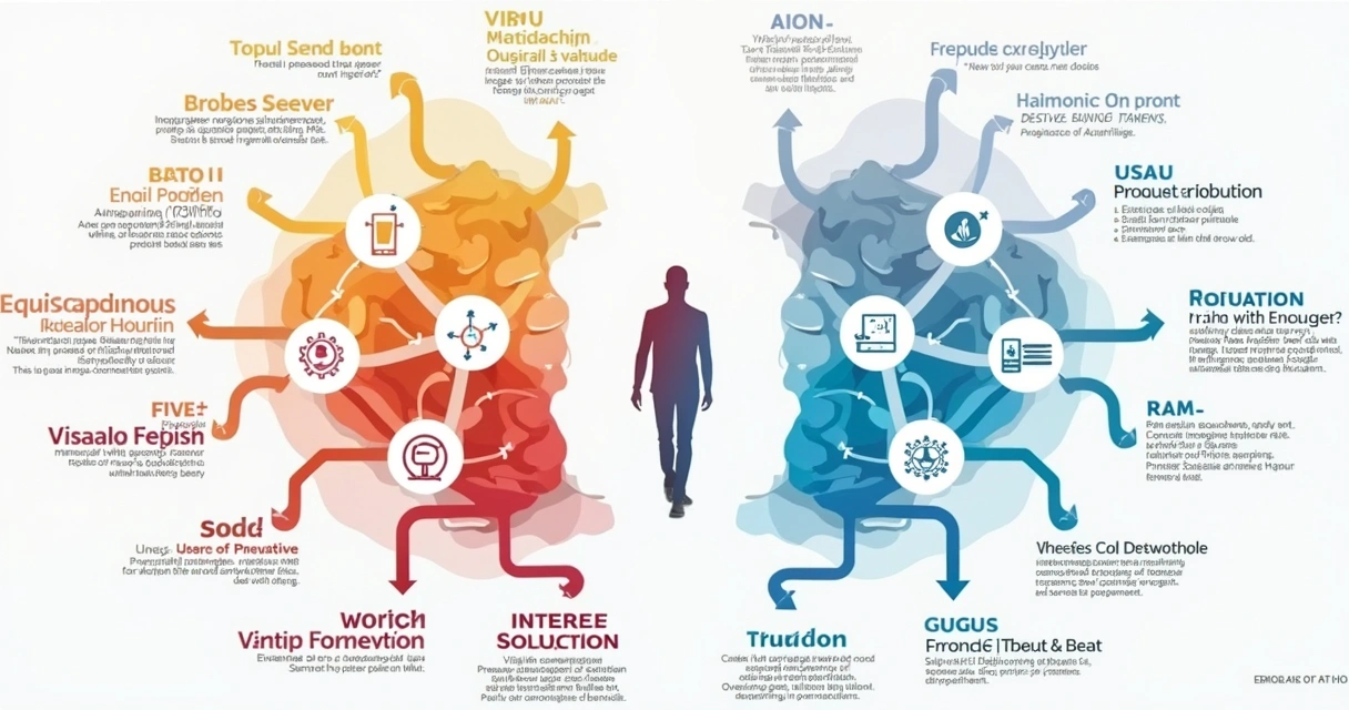 Quadro ilustrando modelos AIDA, PAS e 4U's de persuasão 