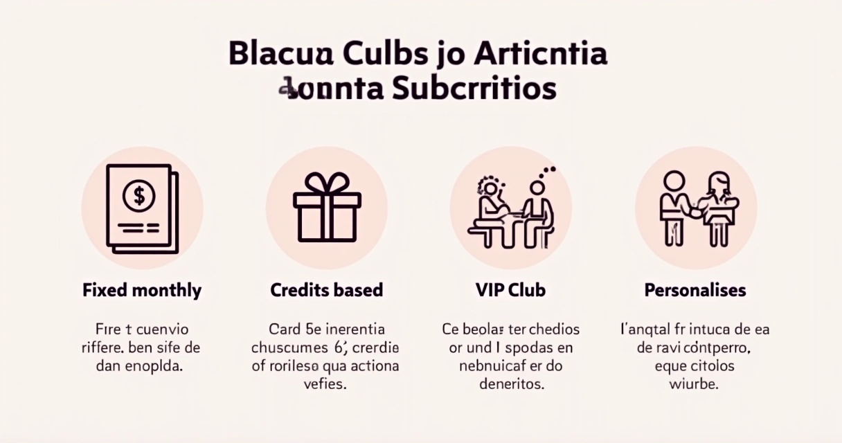 Infográfico detalhando modelos de clubes de assinatura de beleza 