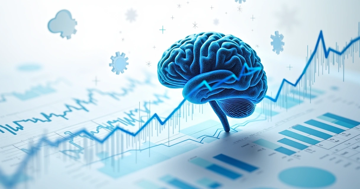 Modelo de machine learning analisando gráficos de previsão 