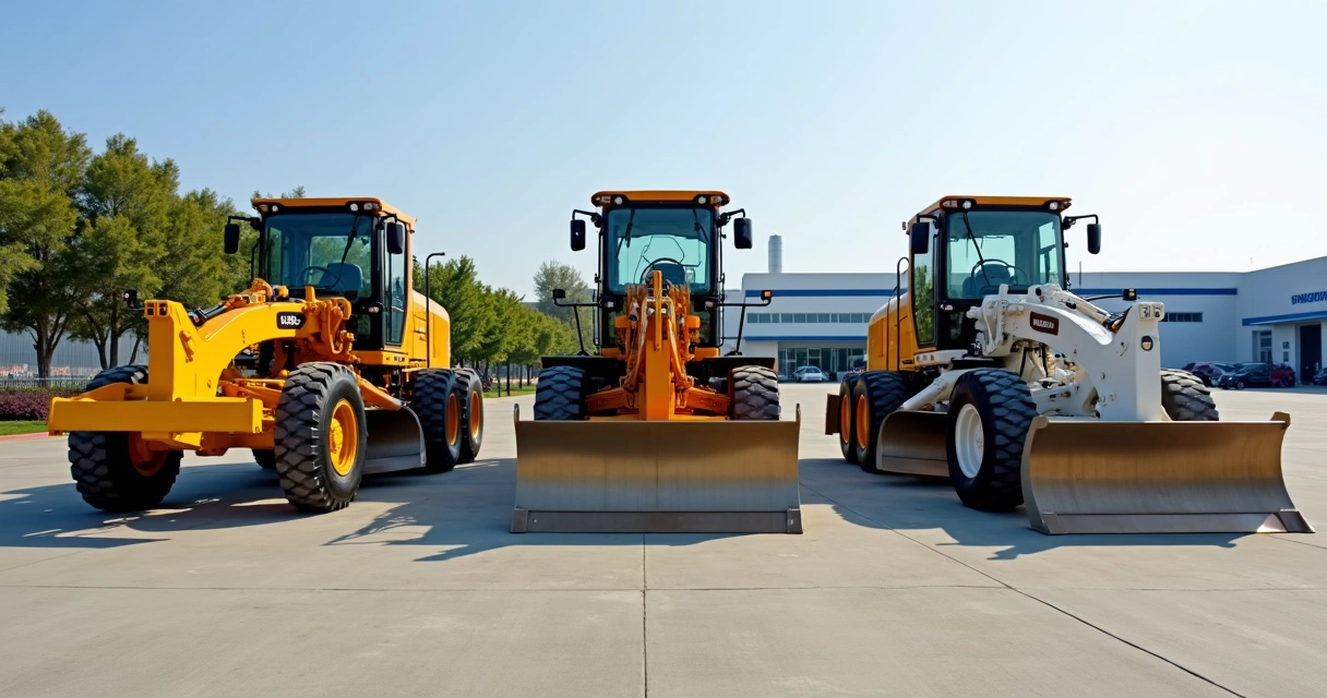 Modelos de motoniveladora de 15 a 17 toneladas alinhados