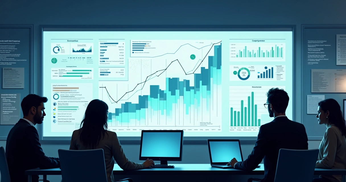 Dashboard de vendas com gráficos preditivos coloridos 
