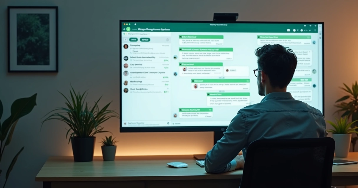 Administrador analisando mensagens em grupo de WhatsApp 