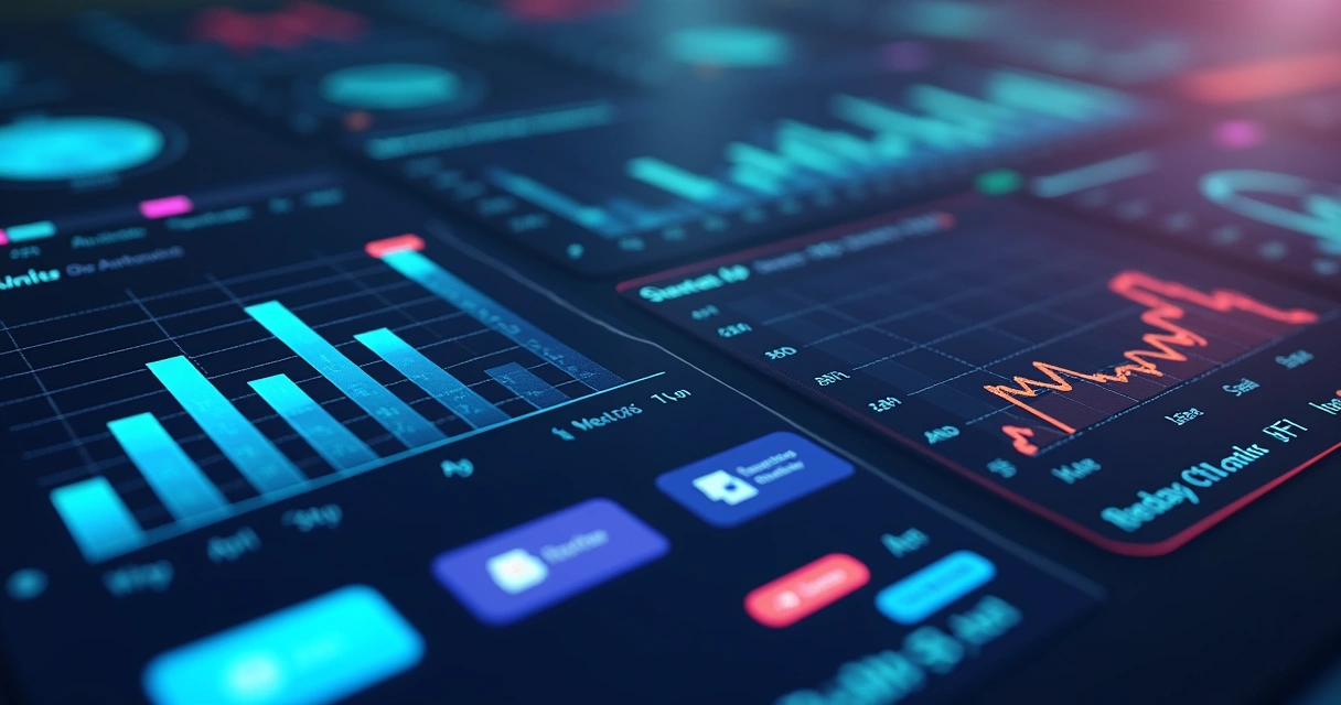 Modern web app dashboard with analytics widgets 