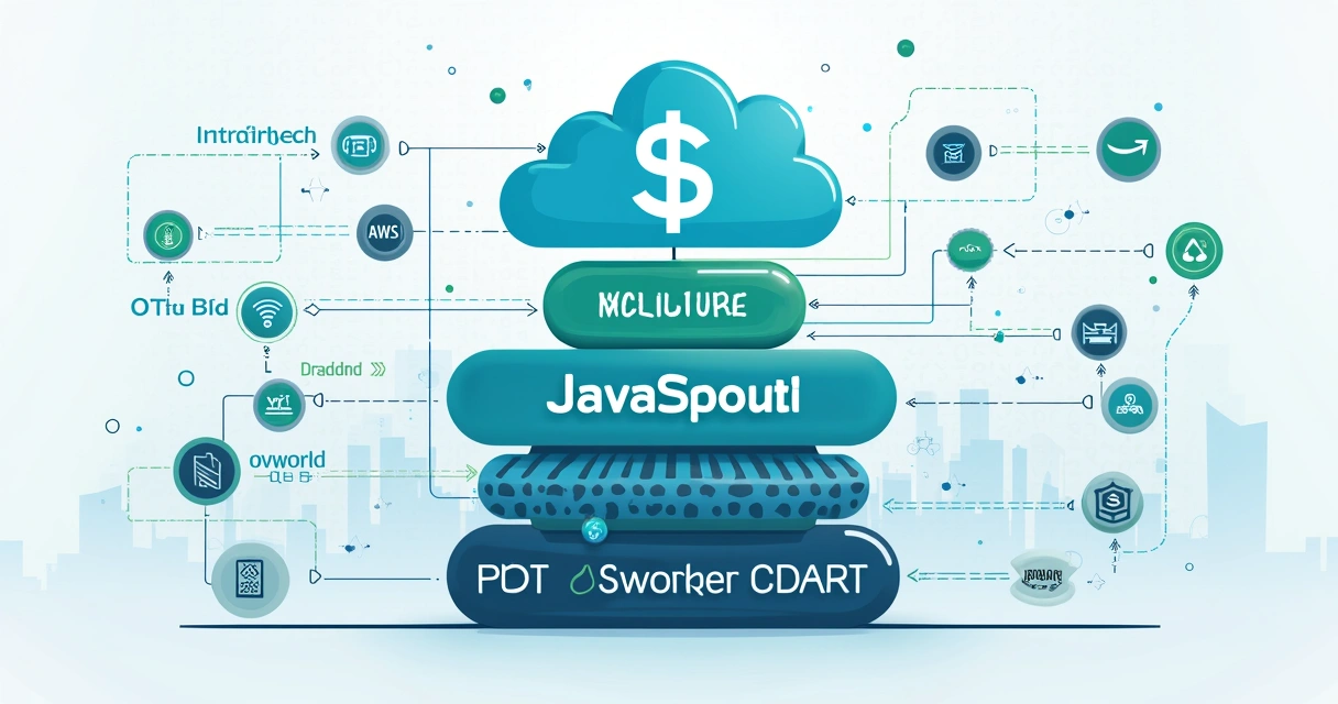 Modern software technology stack diagram 