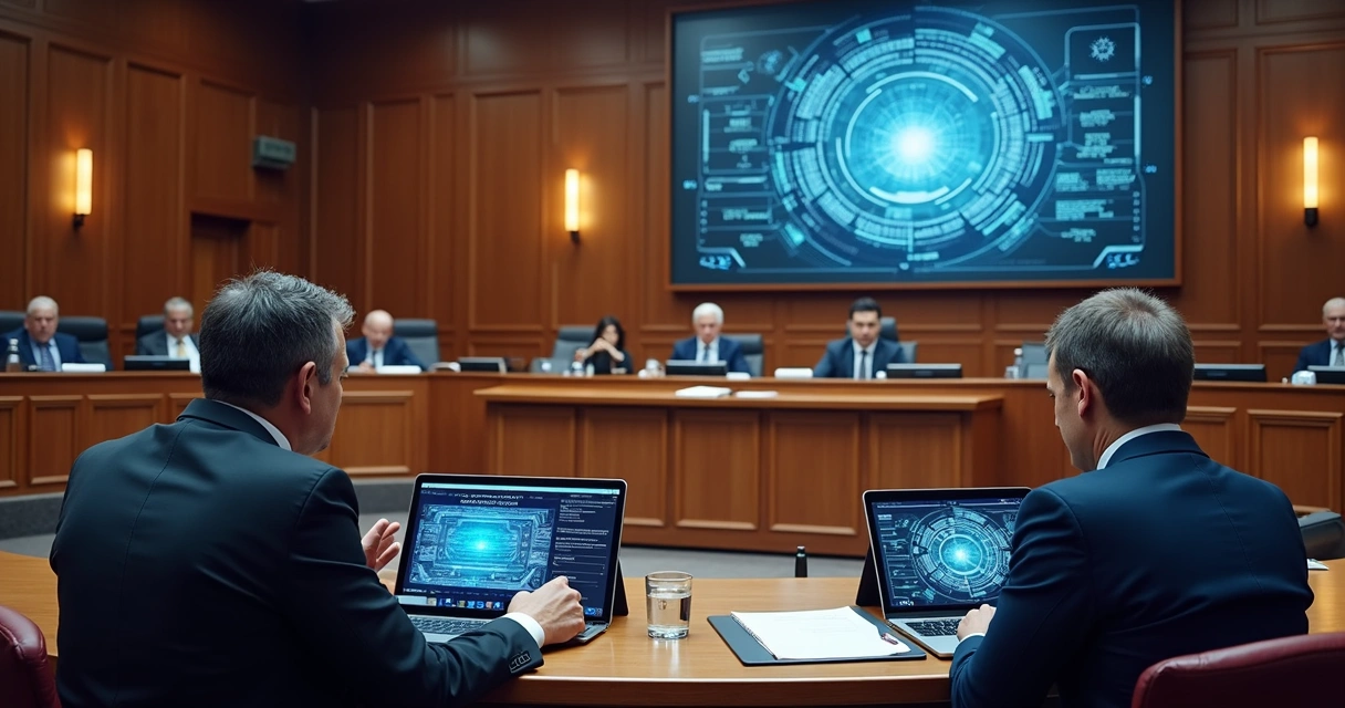 Sistema digital sendo utilizado em plenário parlamentar 