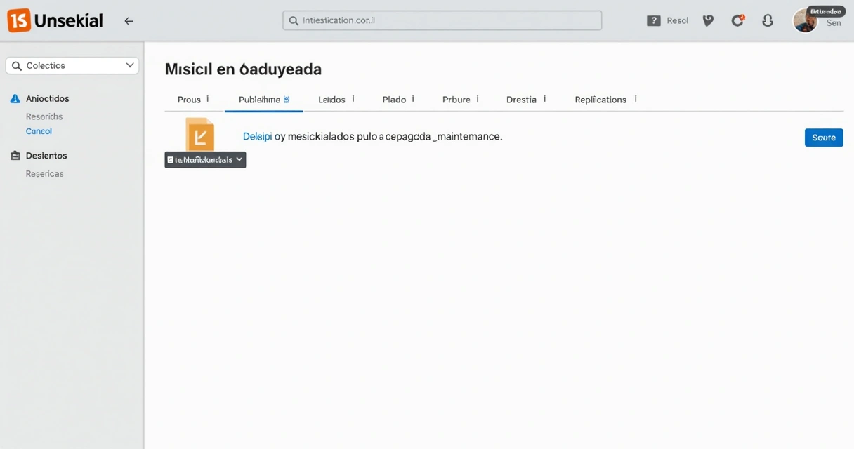 Arquivo .maintenance no gerenciador de arquivos 