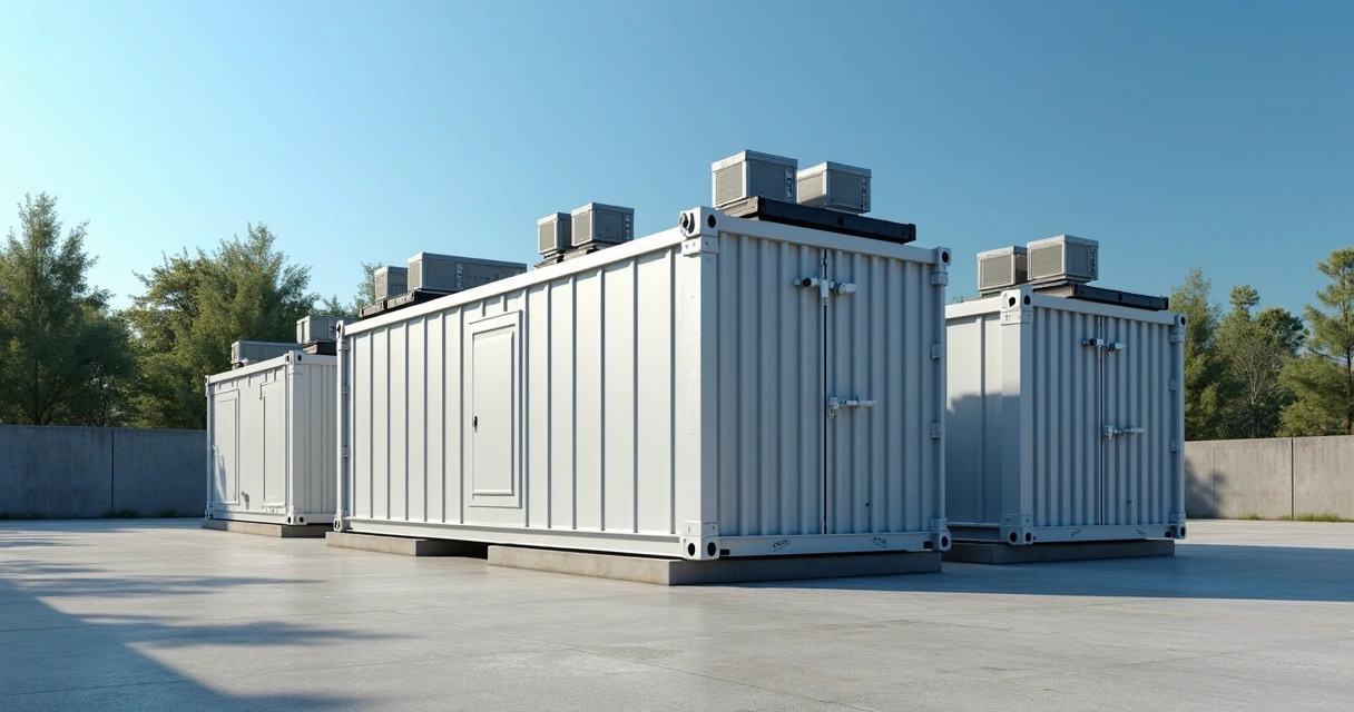 Módulo pré-fabricado de data center outdoor com painéis solares no topo 