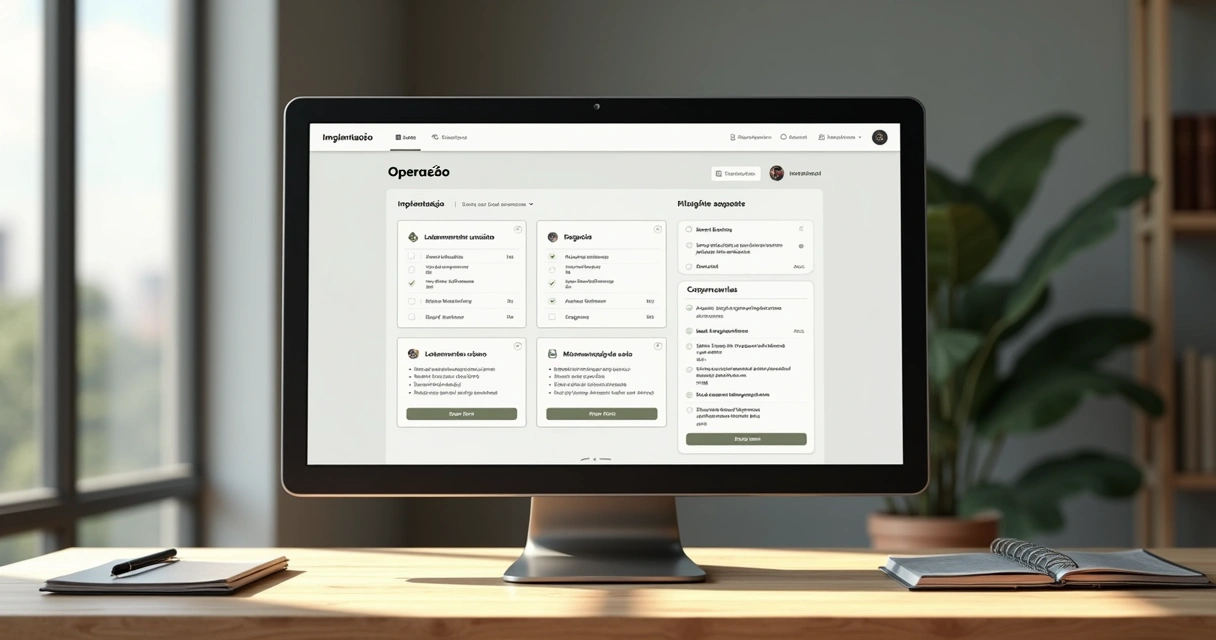 Tela do módulo de estudo ambiental mostrando fluxo de seleção de atividade 