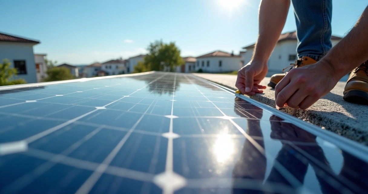 Instalação correta de painéis solares em telhado claro 