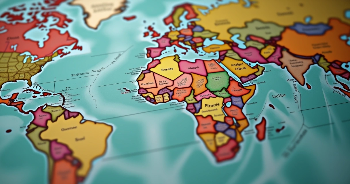 Moedas espalhadas sobre mapa mundi simbolizando transferência internacional 