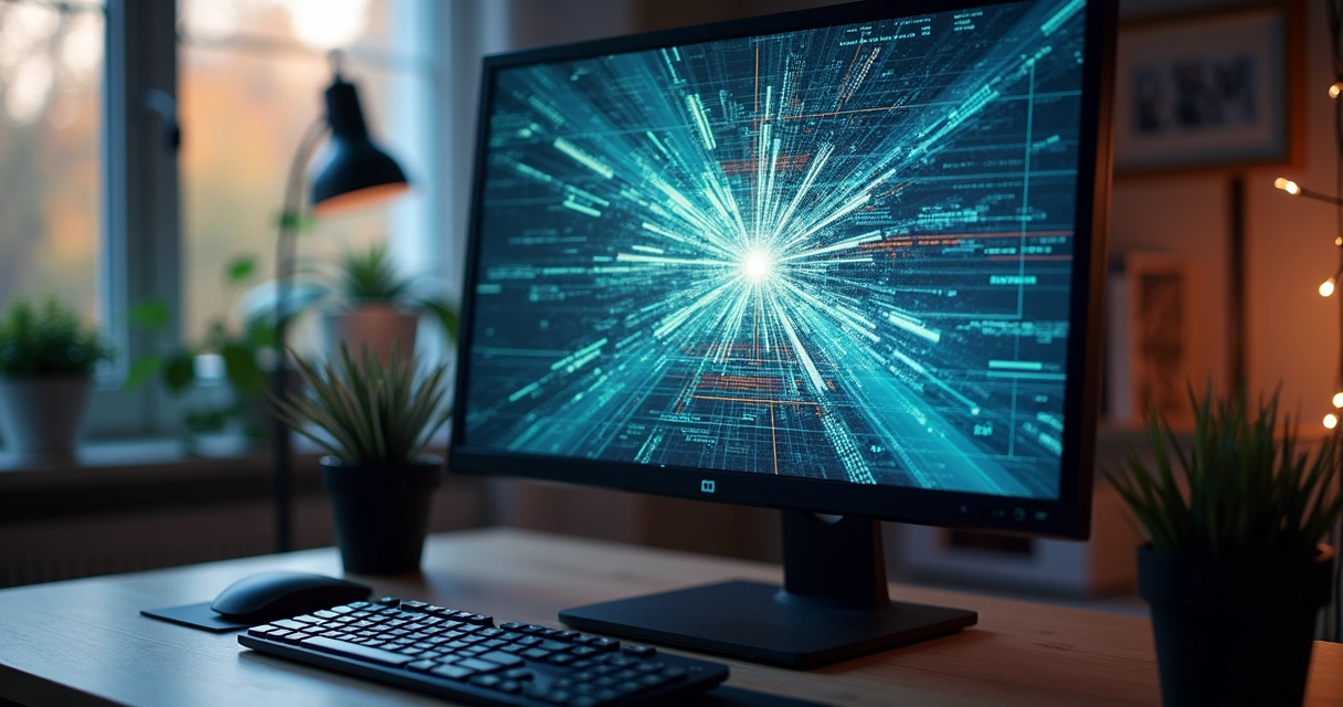 Monitor com falhas gráficas e artefatos visuais