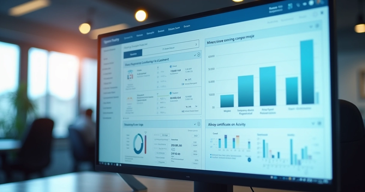 Tela de computador com painel de rastreio EAD aberto, gráfico de progresso 