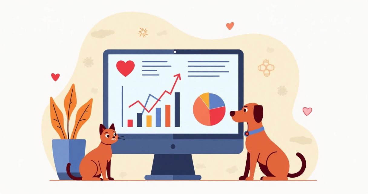 Gráfico de monitoramento de taxa de retorno em consultas veterinárias 