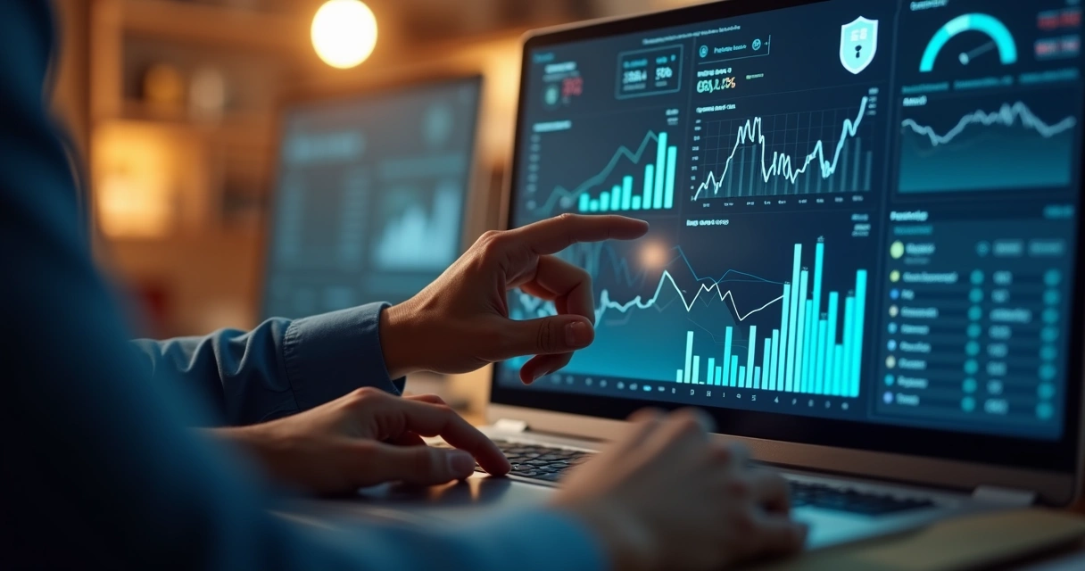 Monitoramento de transações em painel digital de loja online. 