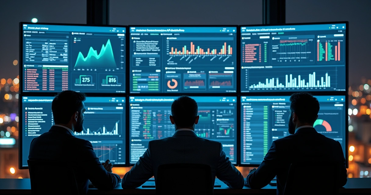 Equipe monitorando dashboard de segurança de API fiscal 