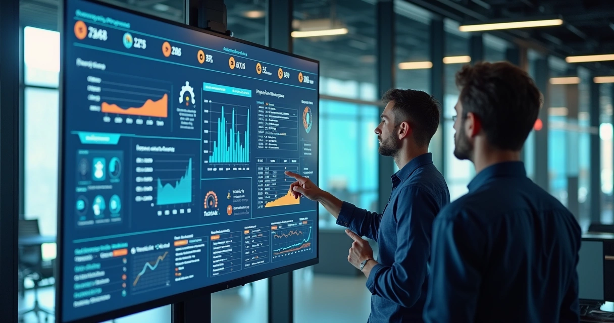 Dashboard de monitoramento com métricas e alertas de processos de automação 