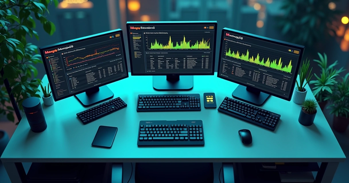 Dashboard de monitoramento e backup de servidores MongoDB. 