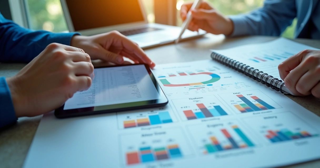 Gráfico digital mostrando comparação entre empresas em licitação.