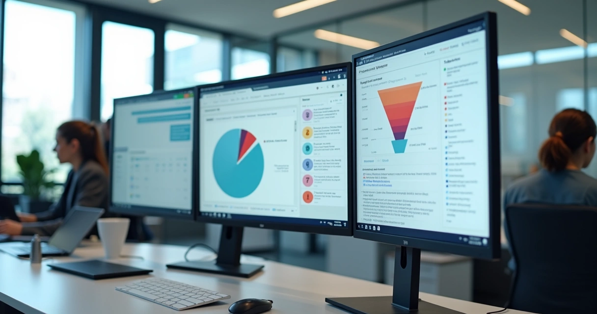 Análise inteligente de conversas comerciais em monitores de computador 