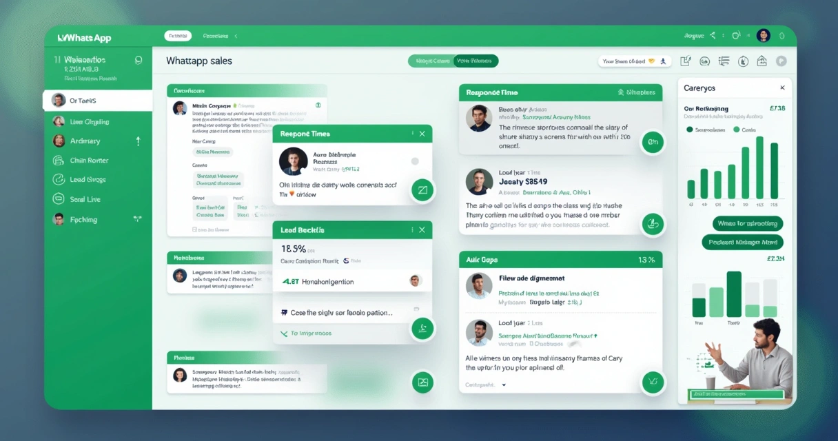 Painel de monitoramento de conversas comerciais no WhatsApp
