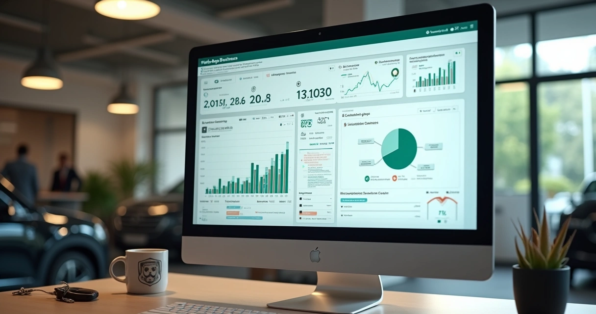 Dashboard analisando mensagens comerciais no WhatsApp. 