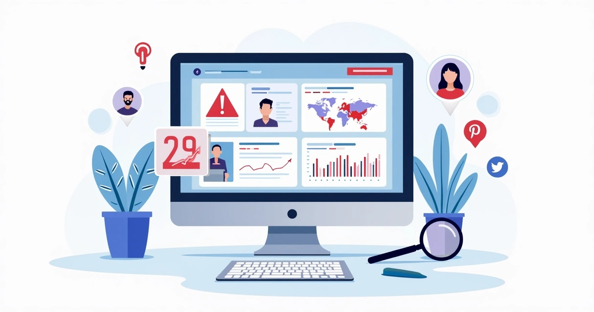 Dashboard digital com gráficos de monitoramento eleitoral em tela de computador