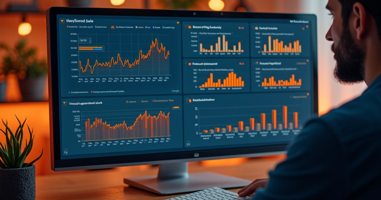 Monitoramento de demanda com gráficos de vendas e alerta de produtos encalhados