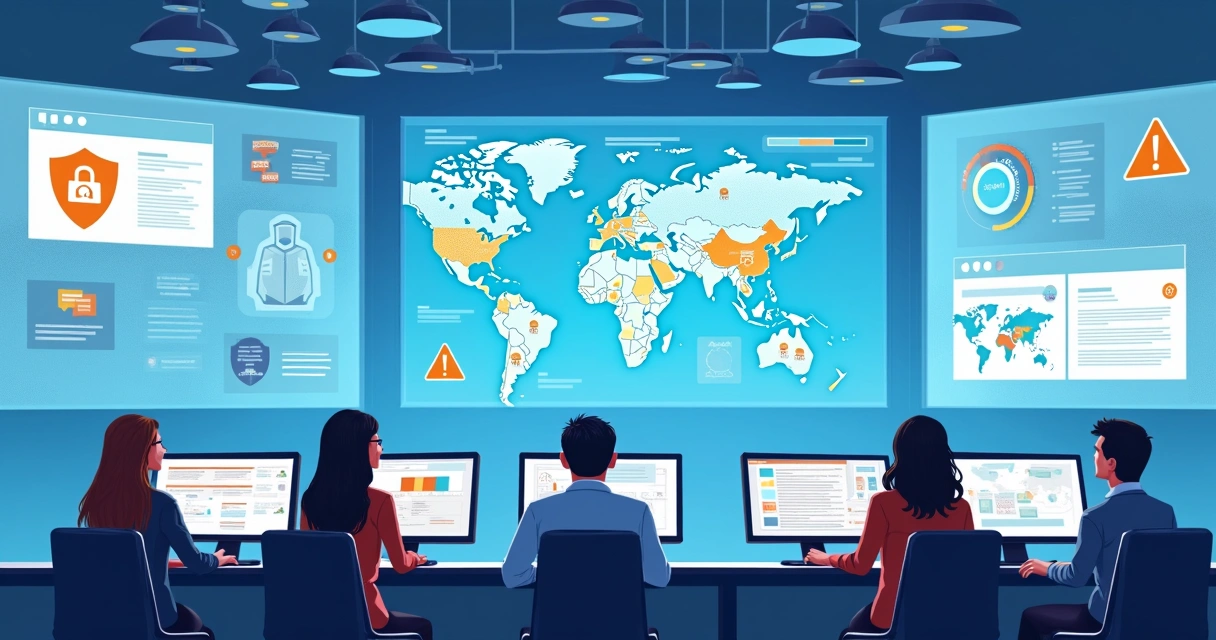 Equipe acompanhando dados de monitoramento de desinformação em chatbots políticos