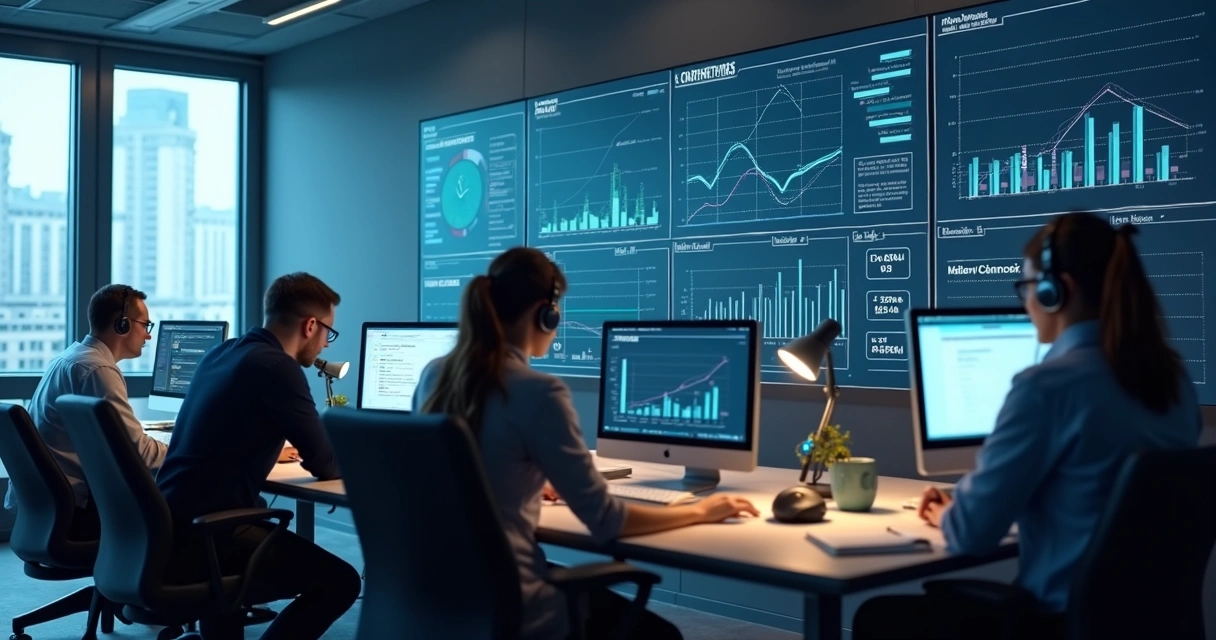 Painel digital acompanha equipe em escritório 