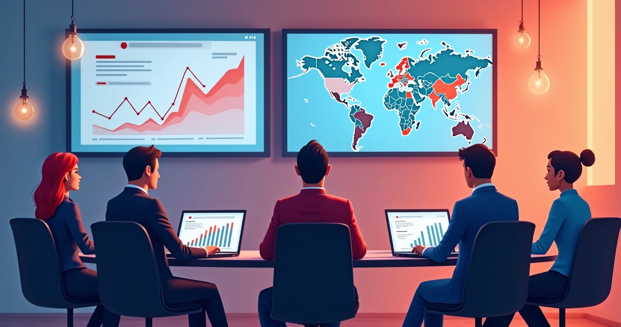 Equipe analisando padrões de atividade em redes sociais de campanha 