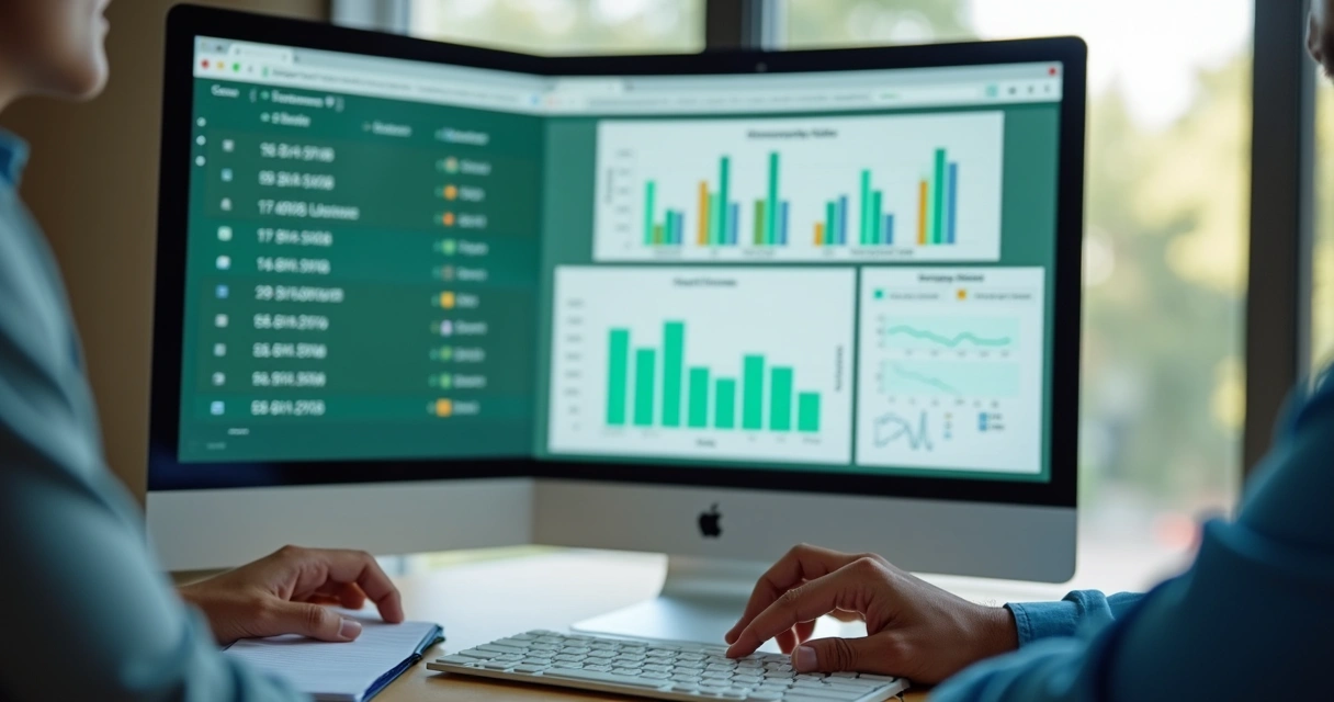 Dashboard de monitoramento remoto de energia solar em tela de computador 