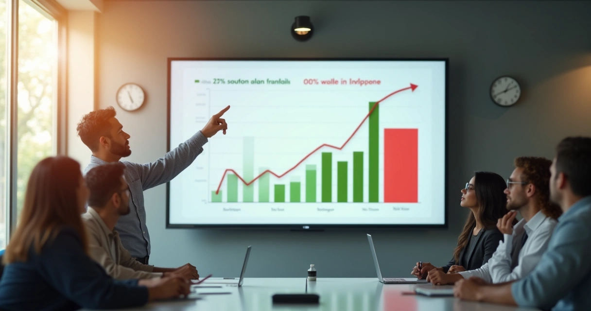 Gráfico de barras monitorando melhorias após mudanças