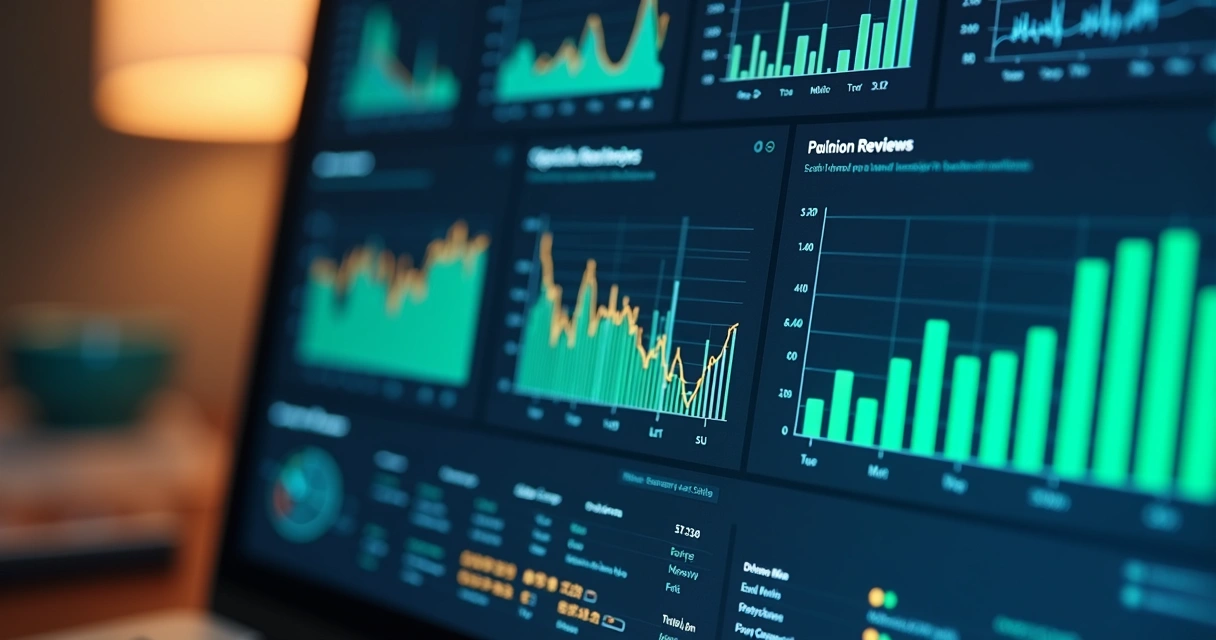 Dashboard com gráficos e menções sobre um hotel 