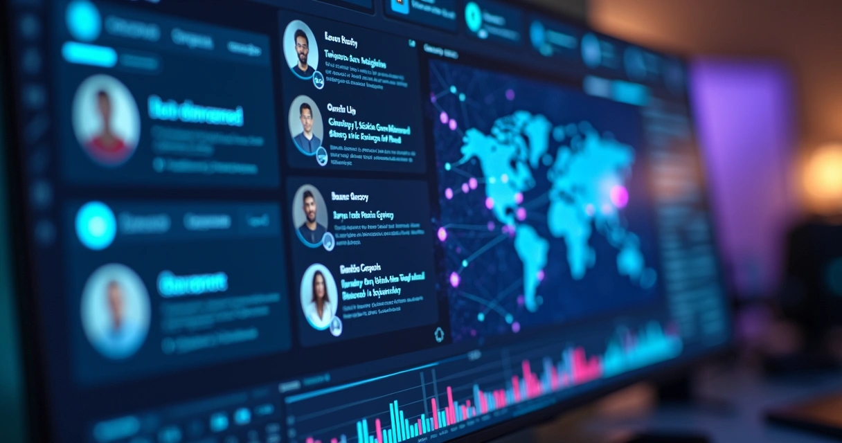Gráficos de IA analisando influenciadores digitais