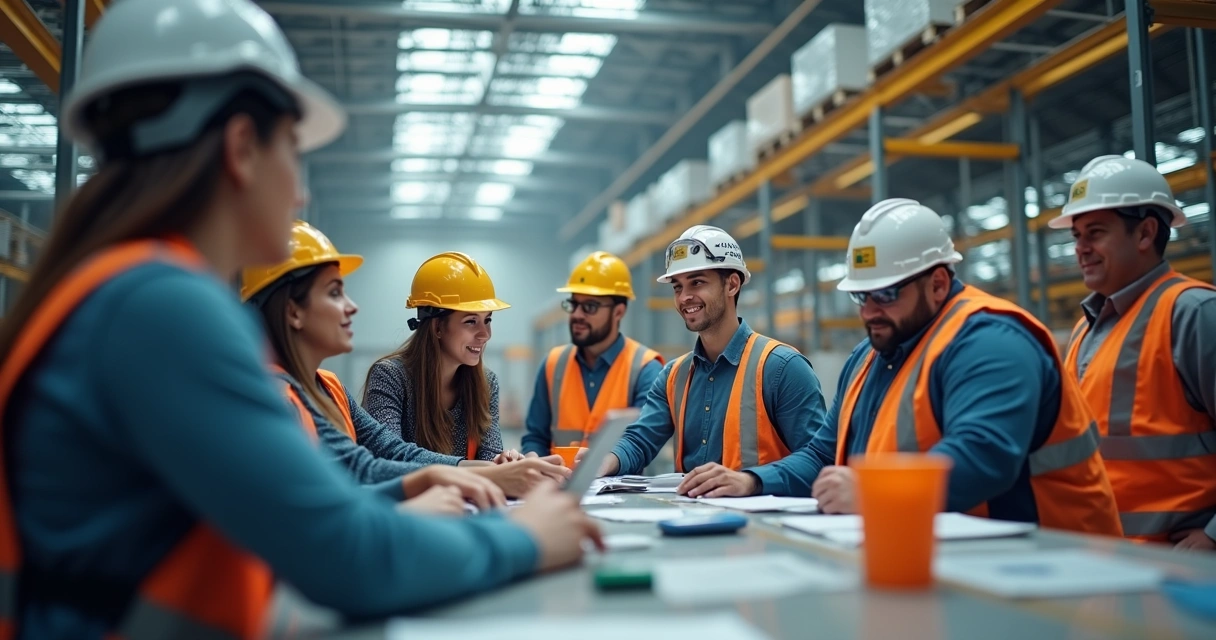 Equipe de obra monitorada por câmeras em ambiente externo 