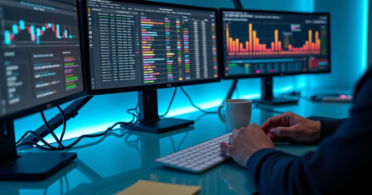 Tela de monitoramento mostrando múltiplos logs de atividades em nuvem. 