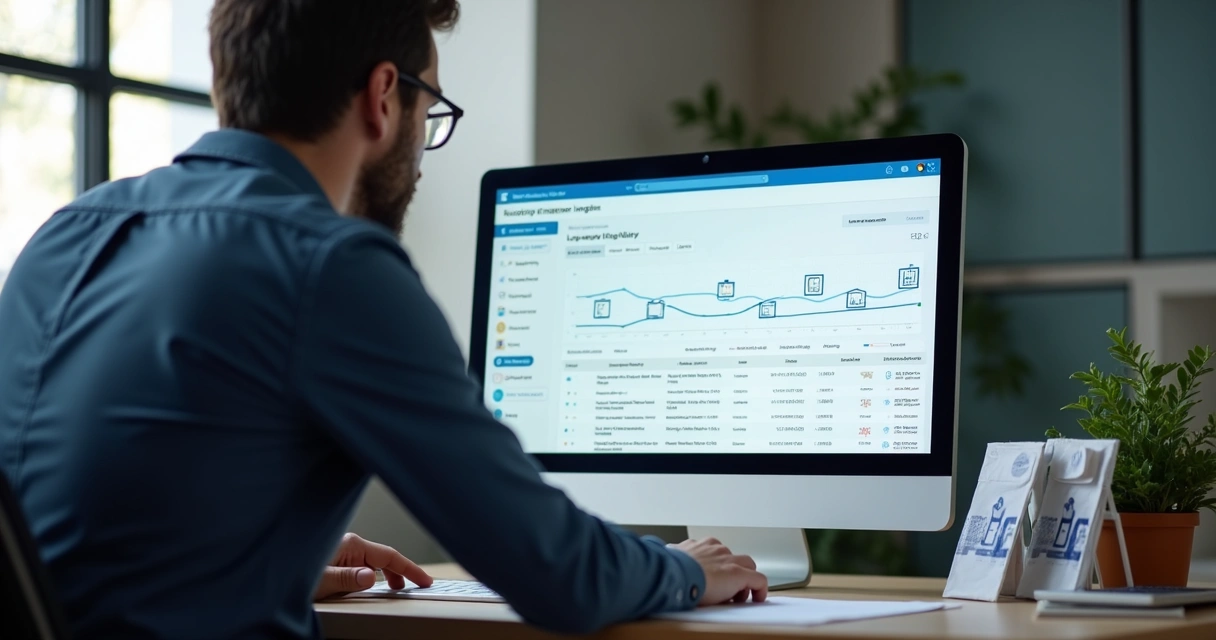 Monitoramento de marca de lavanderia em tela de computador 