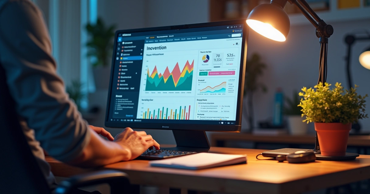 Dashboard com gráfico de métricas de cliques em links 