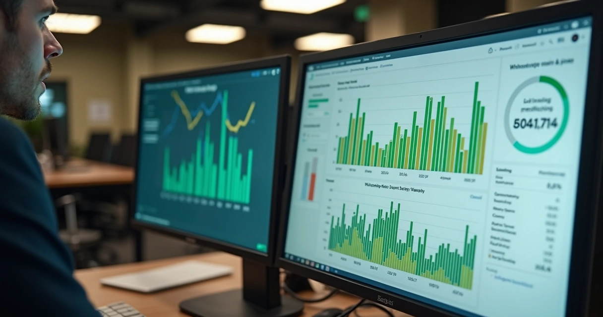 Painel de métricas monitorando vendas e atendimento via WhatsApp