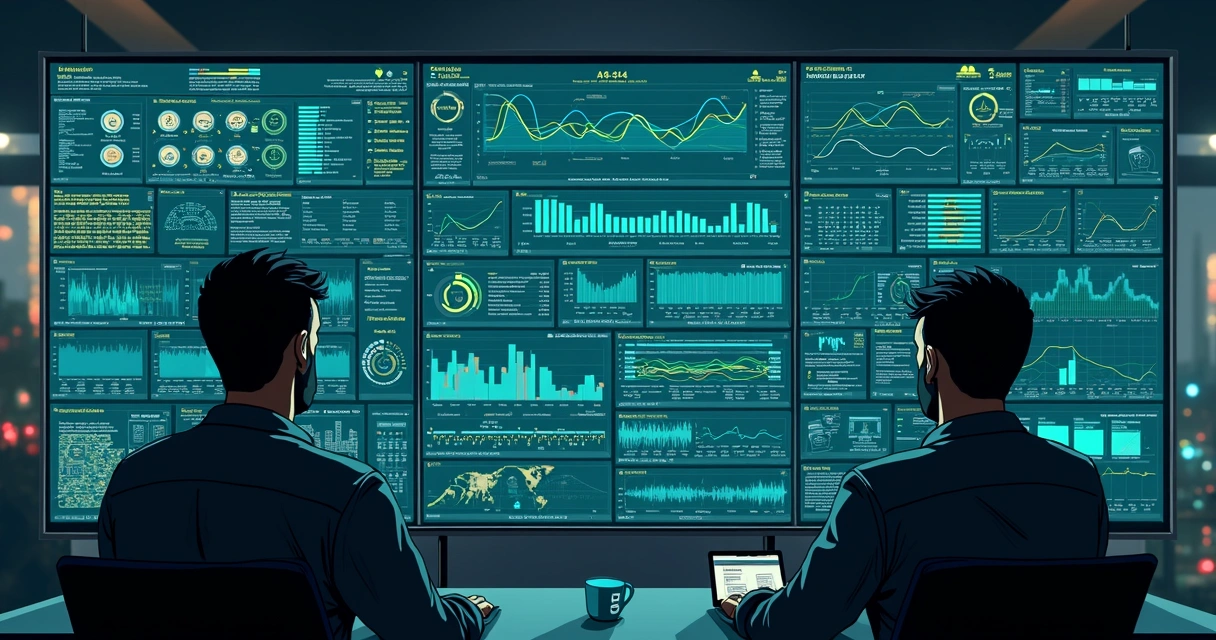 Dashboard com gráficos de monitoramento de microserviços 