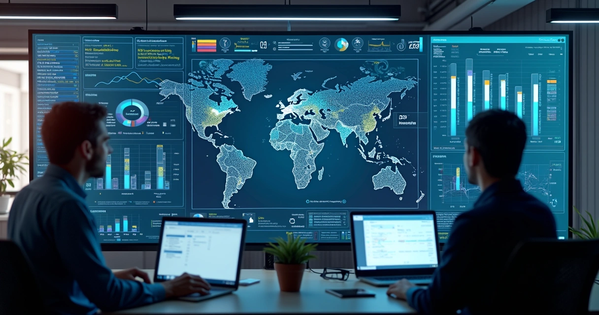 Monitoramento de modelo de IA em dashboard de empresa 