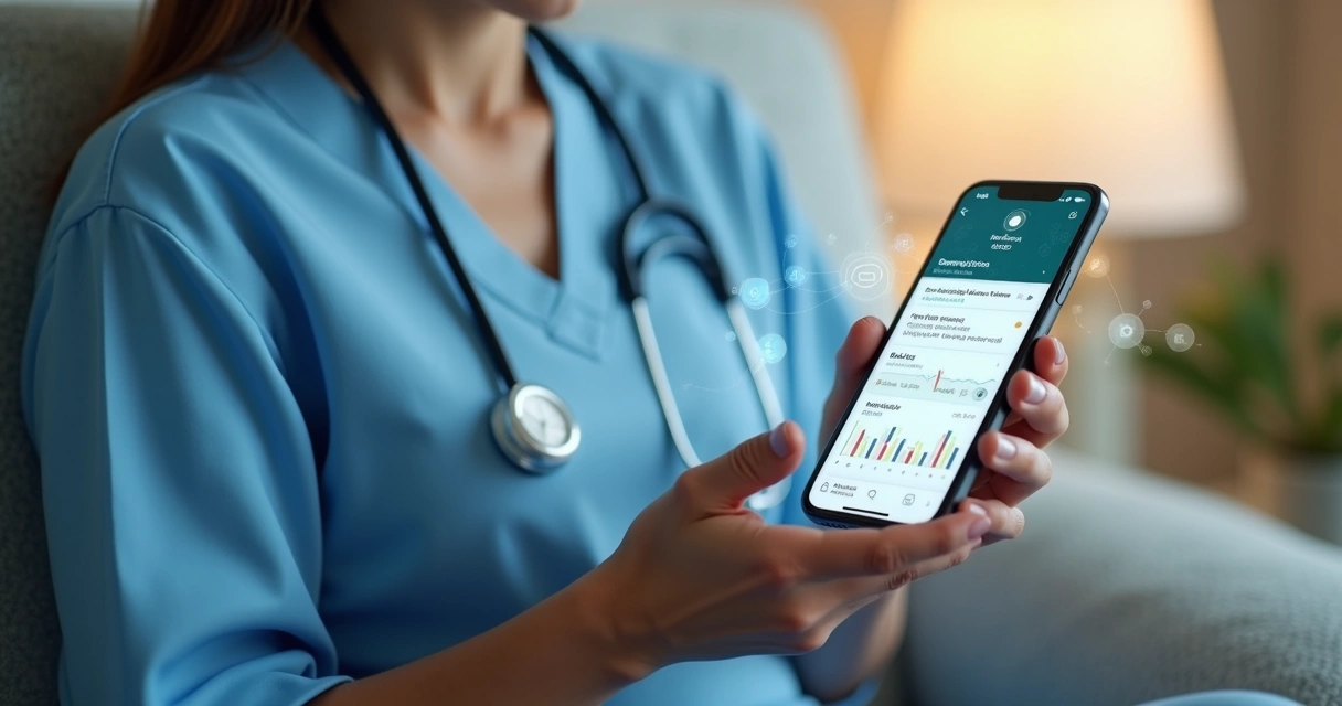 Tela de celular com WhatsApp mostrando dados clínicos de paciente
