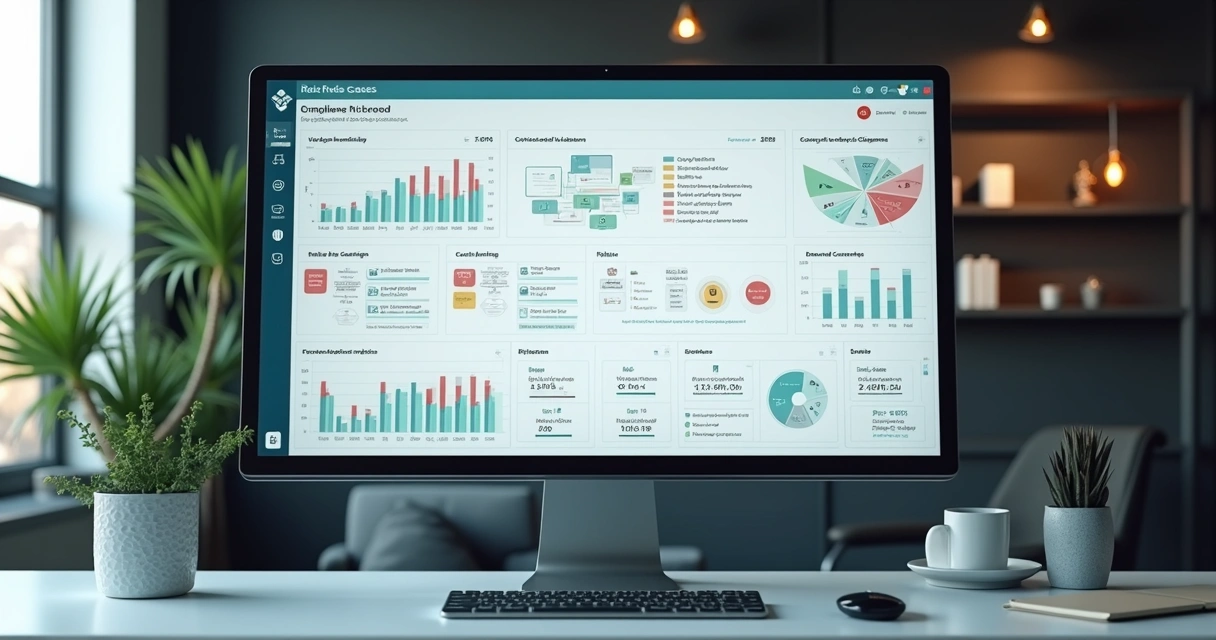 Dashboard digital de processos judiciais sendo monitorados em tempo real 