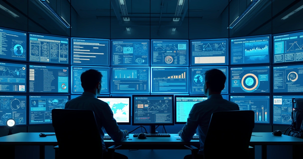 Dashboard de IA monitorando processos em tempo real 