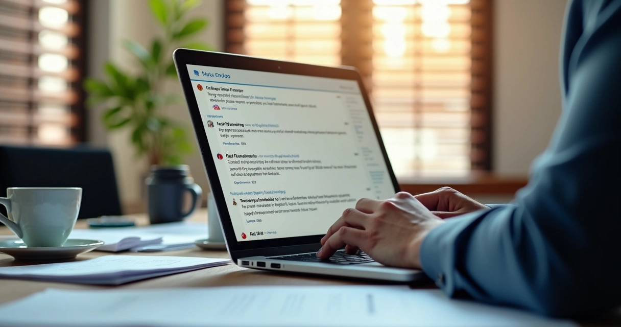 Pessoa visualizando notificações de acompanhamento de processos INPI