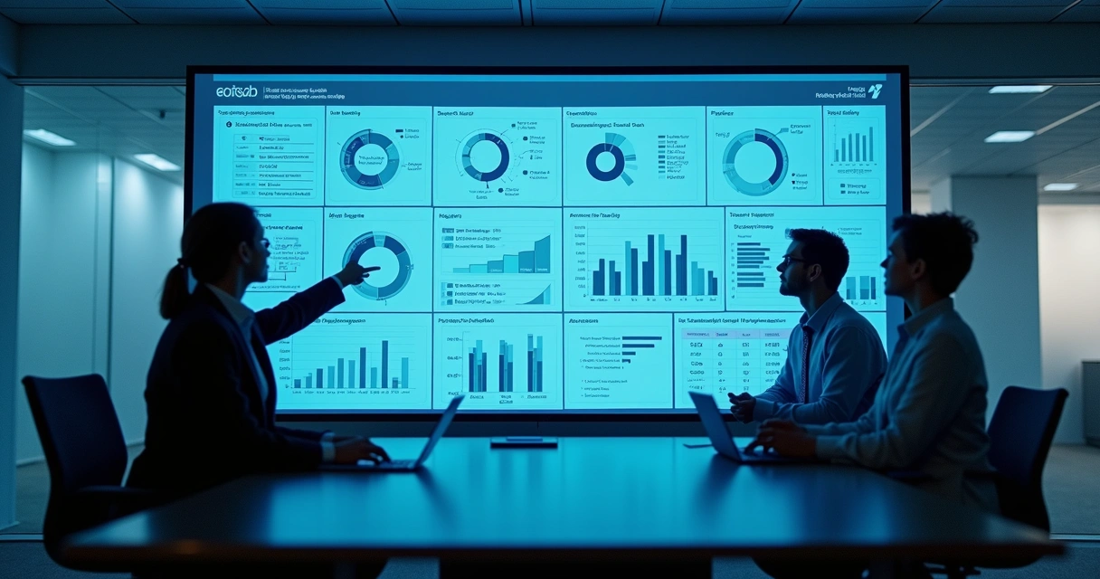 Dashboard empresarial mostra desempenho de agentes de IA 