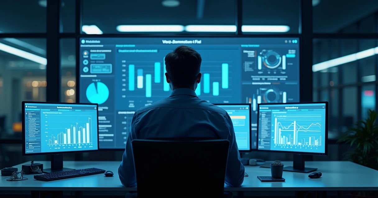 Dashboard de resultados de IA em operação 