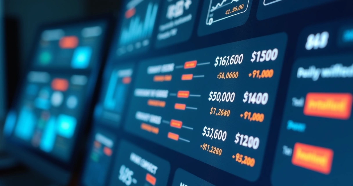 Painel digital monitorando preços de vendedores de diferentes canais