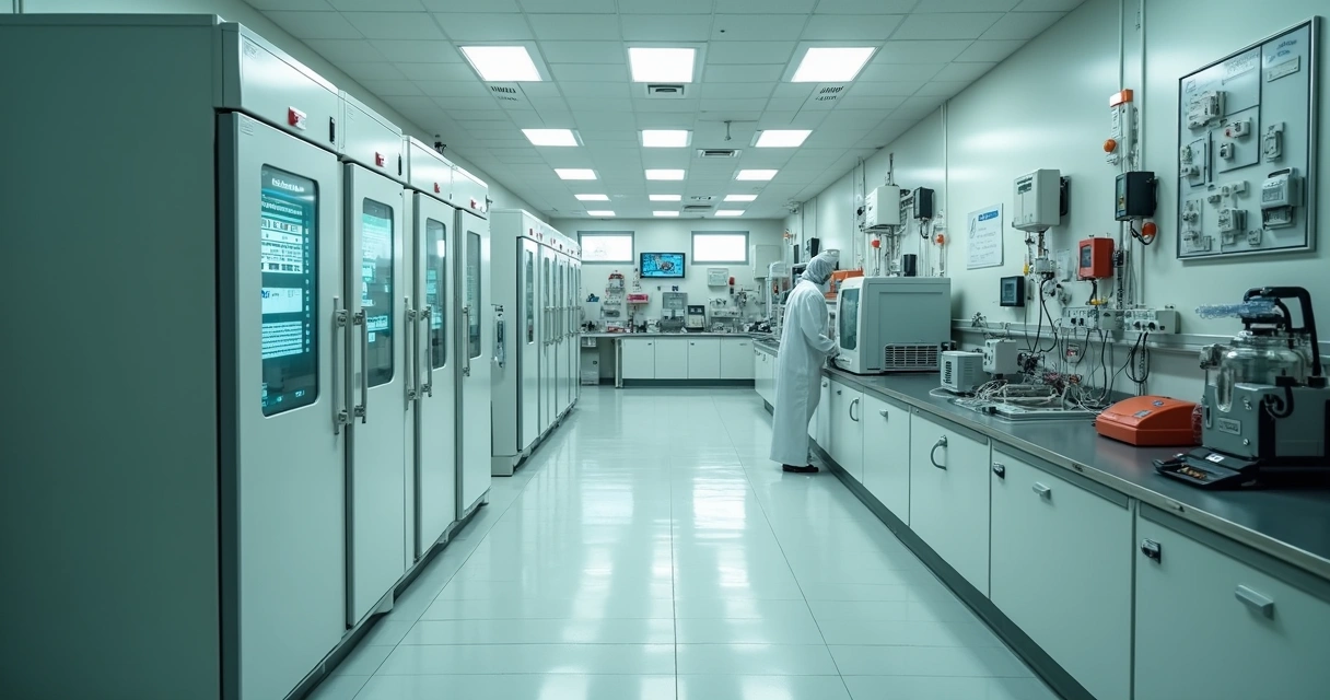 Equipos de monitoreo en sala de laboratorio