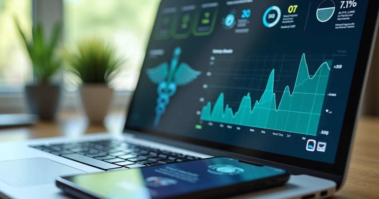 Dashboard digital com dados de monitoramento domiciliar